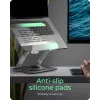 Podstawka pod laptop RAIDSONIC IB-NH300-R, aluminiowa, srebrna, pasuje do 17 cali (43,2 cm), obrót 360°, 280×230×550 mm