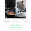 Podstawka pod laptop RAIDSONIC IB-NH300-R, aluminiowa, srebrna, pasuje do 17 cali (43,2 cm), obrót 360°, 280×230×550 mm