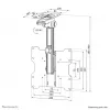 Neomounts FPMA-C020Czarny Uchwyt sufitowy Monitor/TV 10-40 cali - wys. 26,5-40 cm