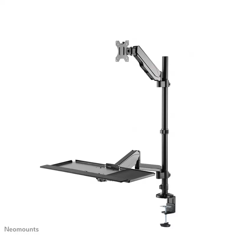 Biurkowa stacja robocza typu sit-stand Neomounts DS90-325BL1, regulacja wysokości 9 kg