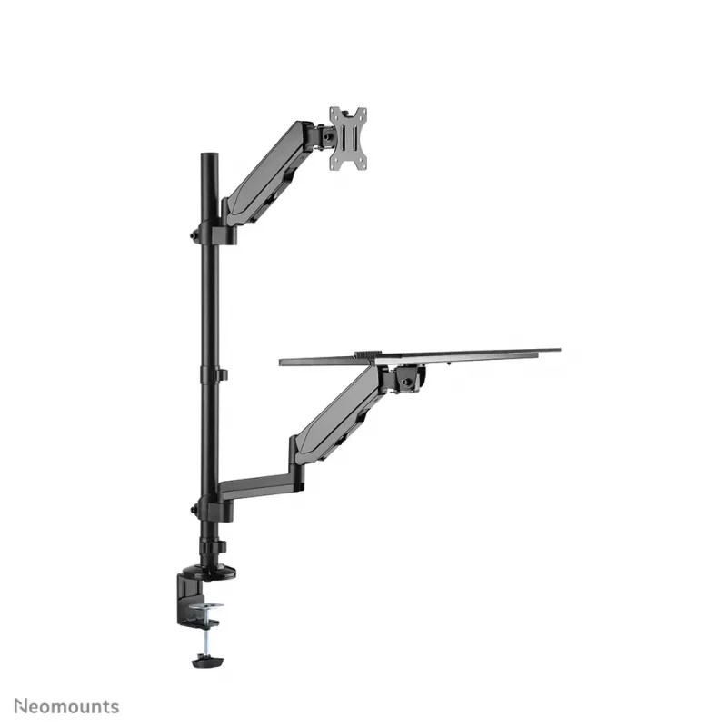 Biurkowa stacja robocza typu sit-stand Neomounts DS90-325BL1, regulacja wysokości 9 kg