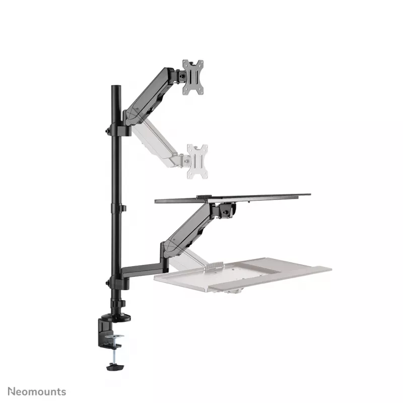 Biurkowa stacja robocza typu sit-stand Neomounts DS90-325BL1, regulacja wysokości 9 kg
