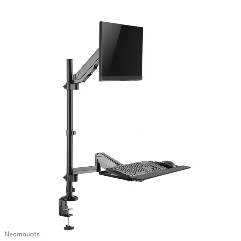Biurkowa stacja robocza typu sit-stand Neomounts DS90-325BL1, regulacja wysokości 9 kg