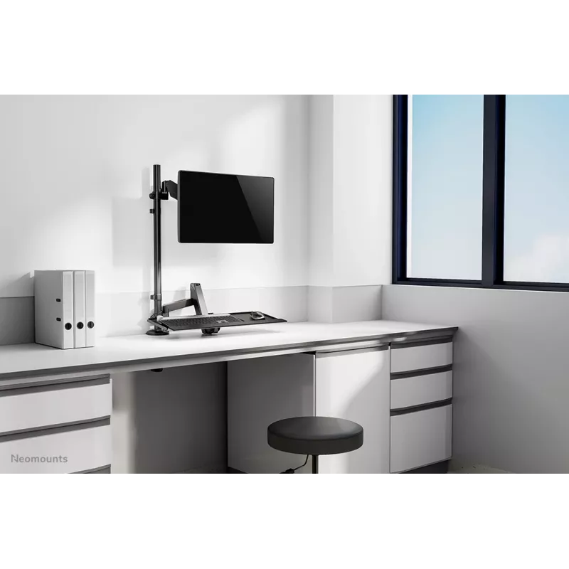 Biurkowa stacja robocza typu sit-stand Neomounts DS90-325BL1, regulacja wysokości 9 kg