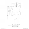 Uchwyt biurkowy Neomounts DS42-430BL12 do telewizora, mocowanie na śruby, max 50 kg, 23-43 cale
