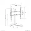 Podstawa pod telewizor Neomounts DS45-430BL14 32-55 cali - obrotowa, 139,7 cm (55 cali), 100 x 100 mm, 400 x 400 mm, -35 - 35°, stal, czarny