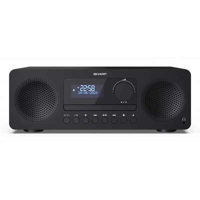 Mikrosystem audio Sharp XL-B720D 30 W, głośniki 2-drożne, DAB/DAB+/FM, odtwarzacz płyt optycznych, czarny