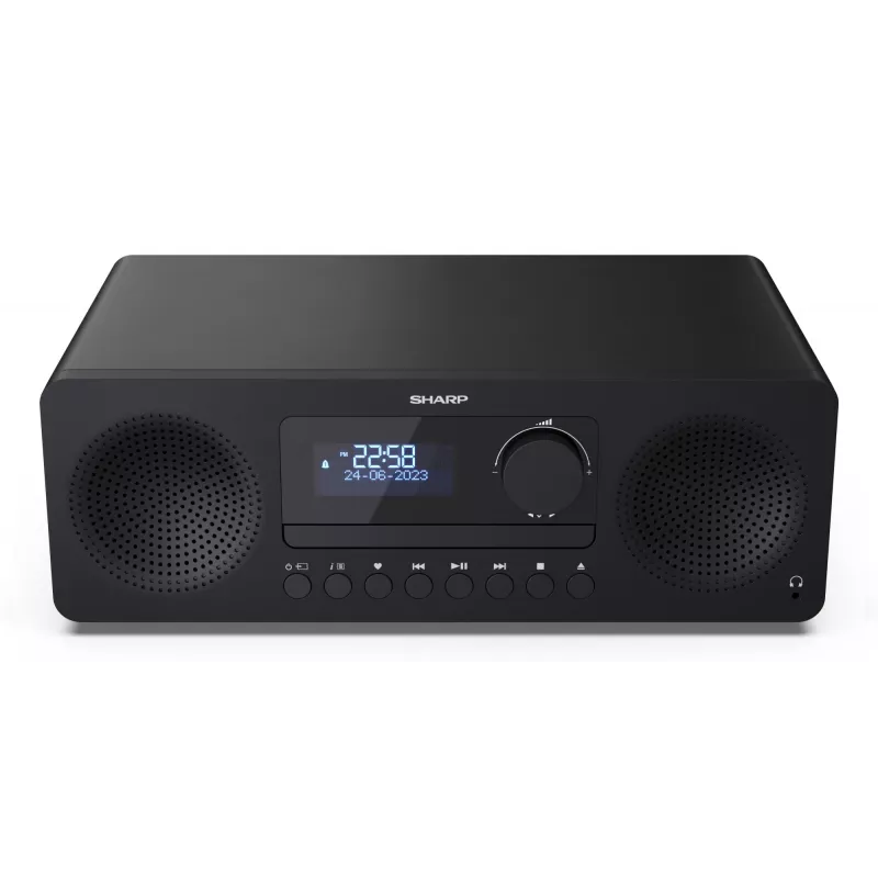 Mikrosystem audio Sharp XL-B720D 30 W, głośniki 2-drożne, DAB/DAB+/FM, odtwarzacz płyt optycznych, czarny