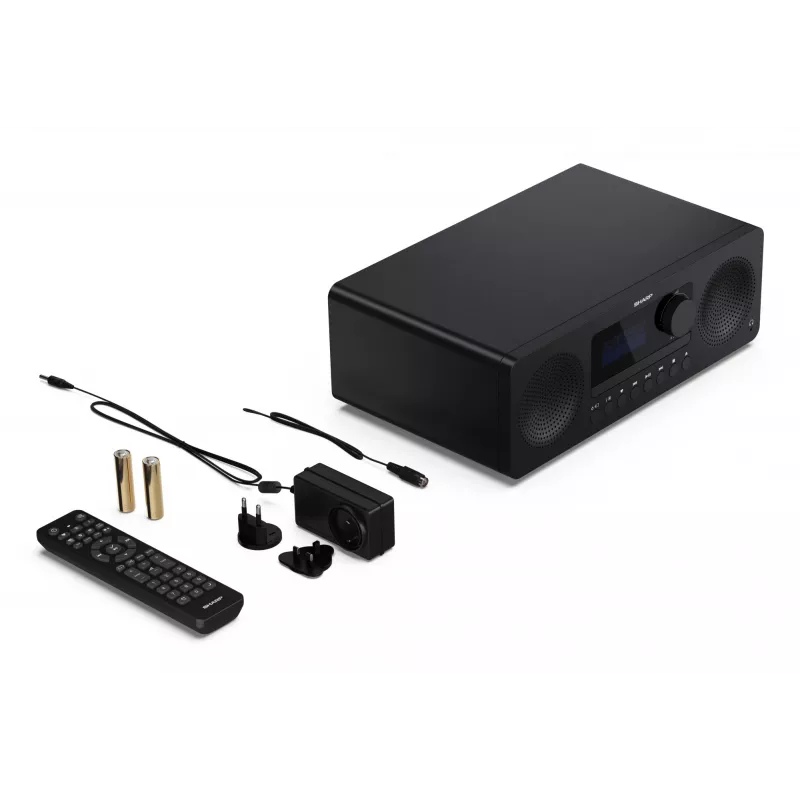 Mikrosystem audio Sharp XL-B720D 30 W, głośniki 2-drożne, DAB/DAB+/FM, odtwarzacz płyt optycznych, czarny