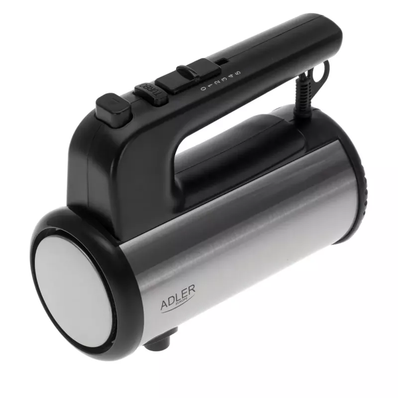 Mikser ręczny Adler AD 4232 — 900W, 5 prędkości + Turbo, końcówki ze stali nierdzewnej, czarny/srebrny