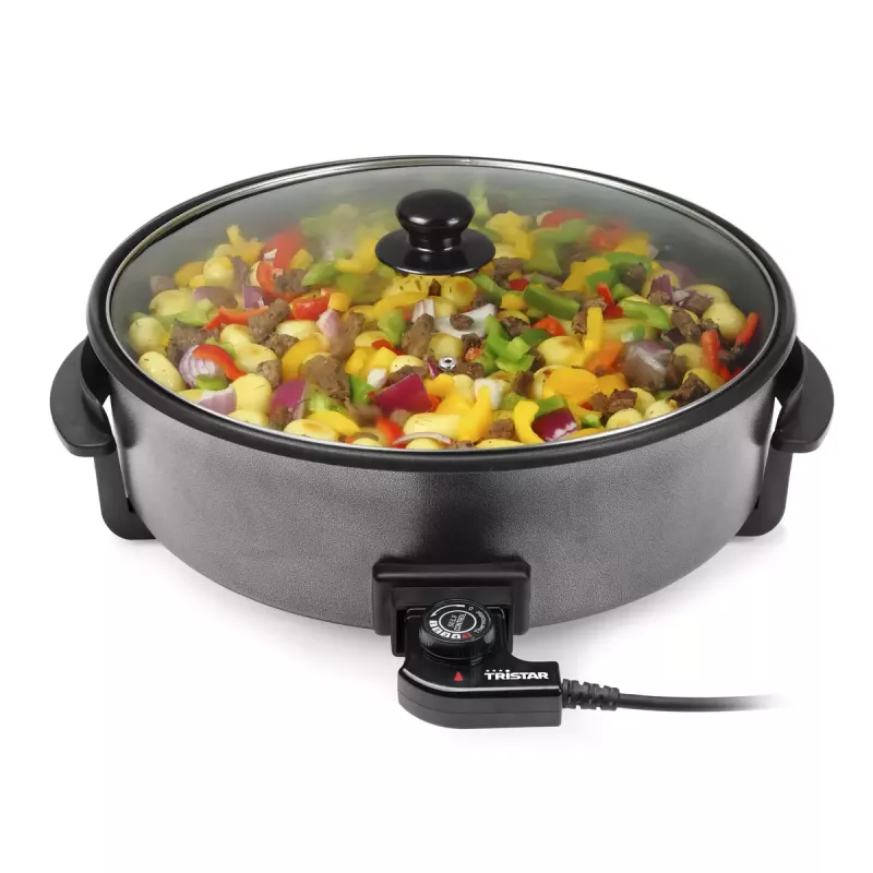 Elektryczna patelnia Tristar PZ-9145 XXL - 40 cm, 1500 W, czarna