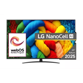 LG NanoCell AI 65NANO81A3A Telewizor 165,1 cm (65 cali) 4K Ultra HD Smart TV Wi-Fi Czarny