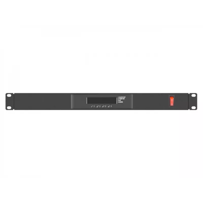 Panel górny LANBERG AK-1503-B — 1U, 4 wentylatory, wbudowany wentylator, włącznik/wyłącznik, 230 V, 76 W, 483×322×44,5 mm