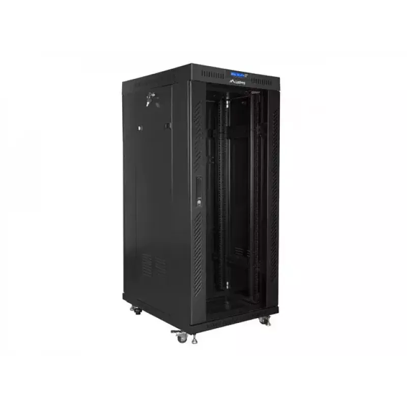 Szafa stojąca Lanberg FF01-8027-12BL 27U Czarna 1200 kg udźwig