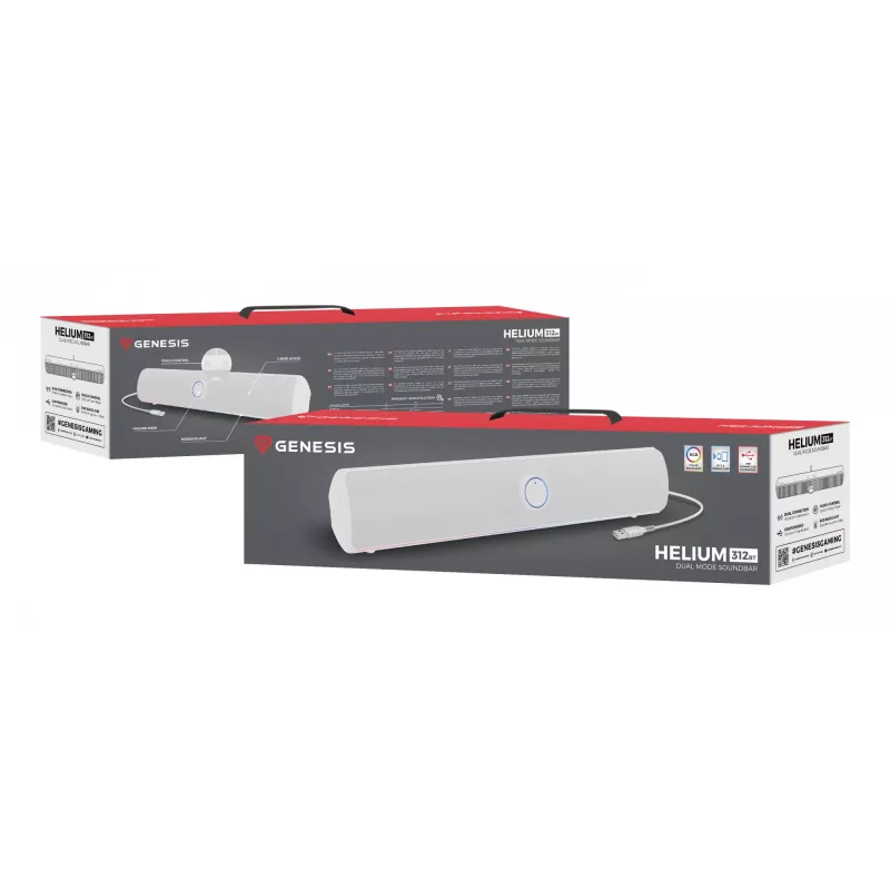 Soundbar GENESIS NCS-2305, biały, 2.0 kanały, 10 W