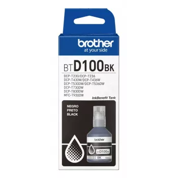 Wkład atramentowy Brother BTD100BK oryginalny — czarny, 108 ml, 7500 stron, 56×123×55,5 mm