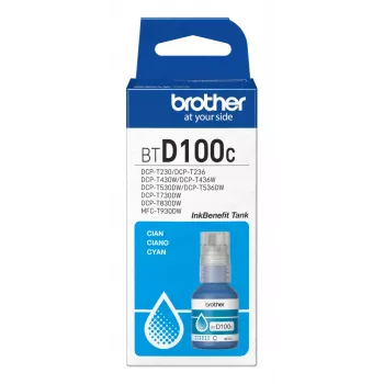 Butelka z tuszem Brother BTD100C cyjan oryginalny 48.8 ml do drukarek Brother, 91 g