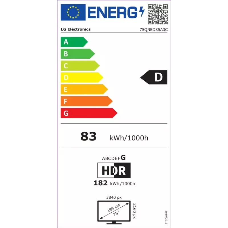 LG QNED AI 75QNED85A3C Telewizor 190,5 cm (75 cale) 4K Ultra HD Smart TV Wi-Fi Czarny