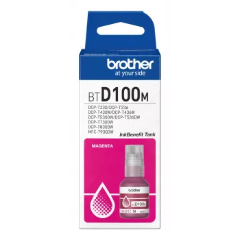 Oryginalny tusz w butelce Brother BTD100M magenta, 48.8 ml, 5000 stron