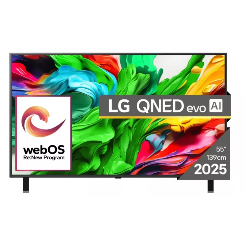 Telewizor LG 55QNED85A3C 55 cali 4K QNED evo Smart TV, WebOS, Motion Pro, Wi-Fi, Ethernet, DVB-T/T2, Czarny