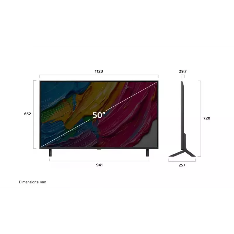LG QNED 50QNED80A3A Telewizor 127 cm (50 cali) 4K Ultra HD Smart TV Wi-Fi Czarny