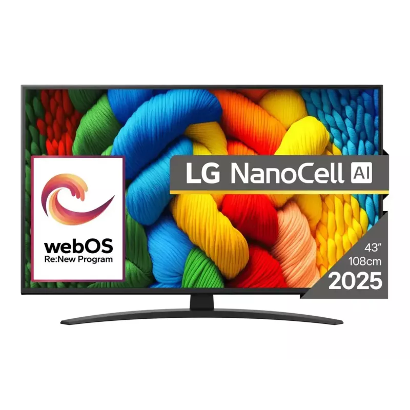 LG NanoCell AI 43NANO81A3A Telewizor 109,2 cm (43 cale) 4K Ultra HD Smart TV Wi-Fi Czarny