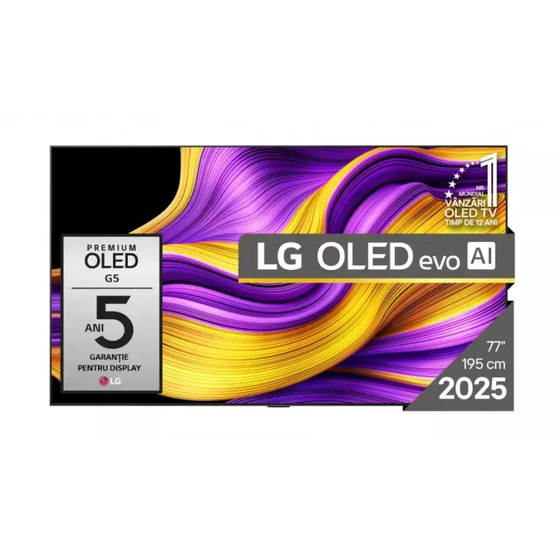LG OLED evo AI OLED77G51LW Telewizor 195,6 cm (77 cale) 4K Ultra HD Smart TV Wi-Fi Czarny