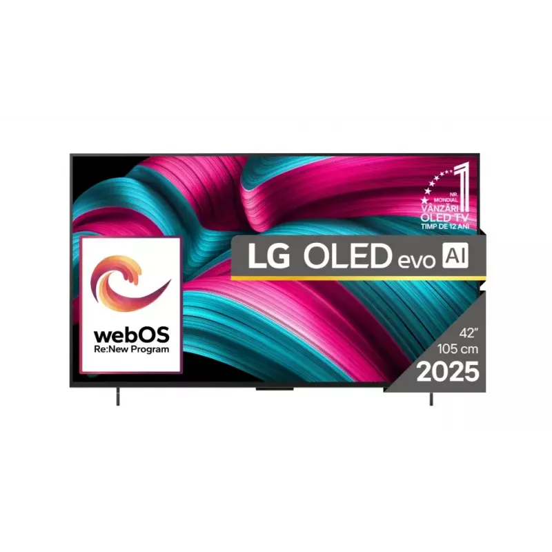 LG OLED evo AI OLED42C51LA TV 106,7 cm (42 cale) 4K Ultra HD Smart TV Wi-Fi Czarny