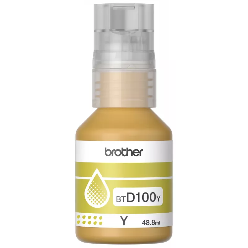 Oryginalny wkład atramentowy Brother BTD100Y żółty