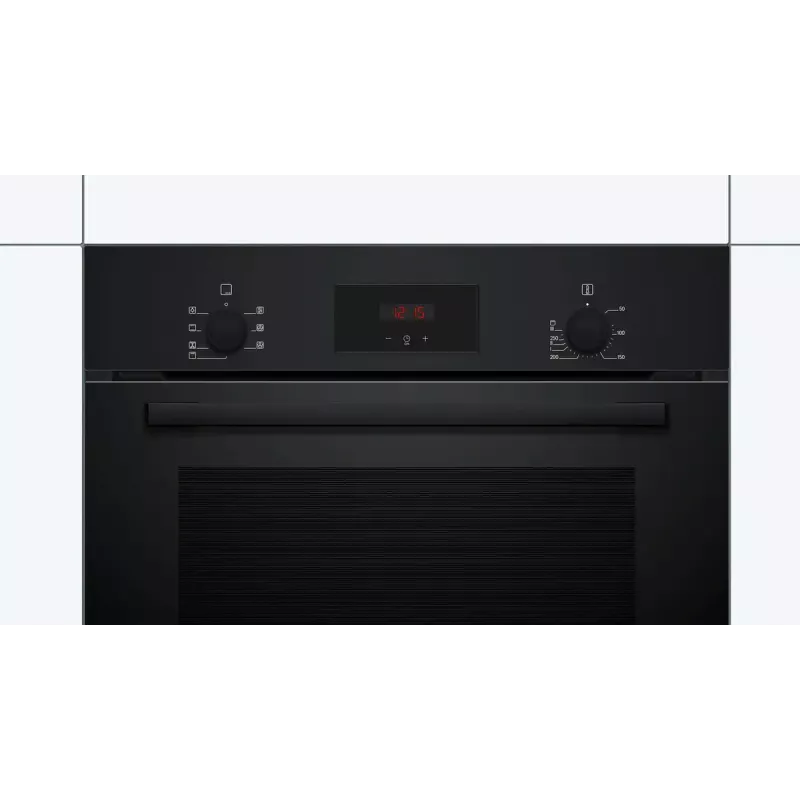 Piekarnik elektryczny do zabudowy Bosch HBF133BA1 — 66 L, klasa energetyczna A, termoobieg, grill, sterowanie dotykowe i pokrętłami, czarny