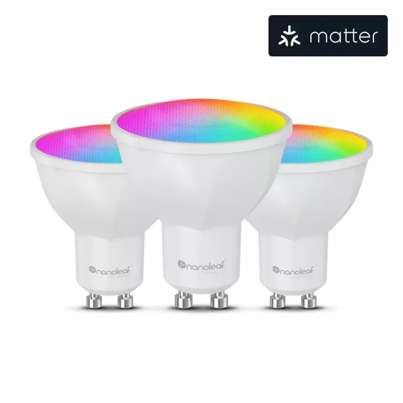 Inteligentna żarówka Nanoleaf N7502B02-3GU10 RGBCW Wi‑Fi zestaw 3 szt. GU10
