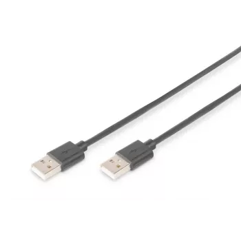 DIGITUS USB 2.0 kabel połączeniowy Type A M/m 1.8m USB 2.0 Conform Czarny