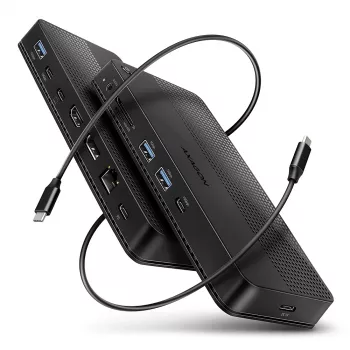 Stacja dokująca Axagon HMC-U4 USB4, 3x USB-A, 2x USB-C, HDMI i DP 8K/30Hz, RJ-45, SD/mSD, audio, PD 100W