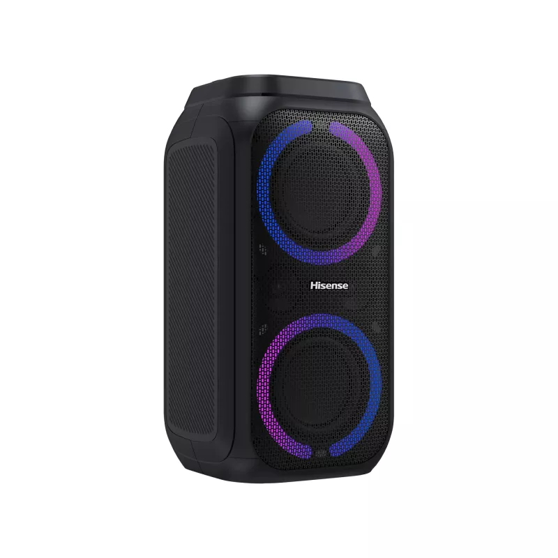 Przenośny głośnik imprezowy HISENSE Party Rocker 160 — 160 W RMS, 2.0 kanały, IPX4, czarny, 6,3 kg