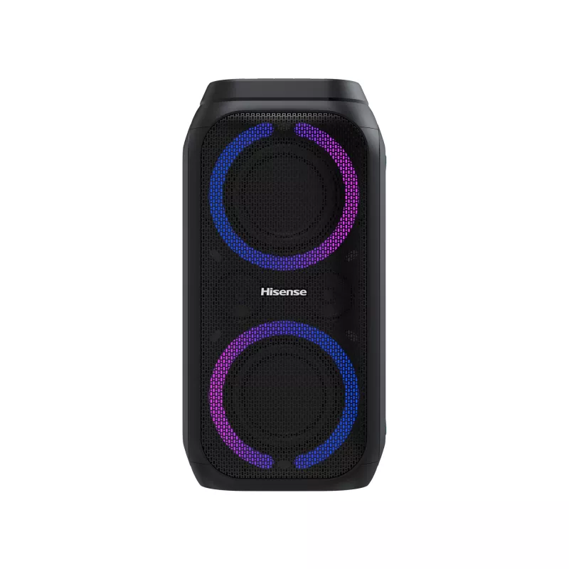 Przenośny głośnik imprezowy HISENSE Party Rocker 160 — 160 W RMS, 2.0 kanały, IPX4, czarny, 6,3 kg