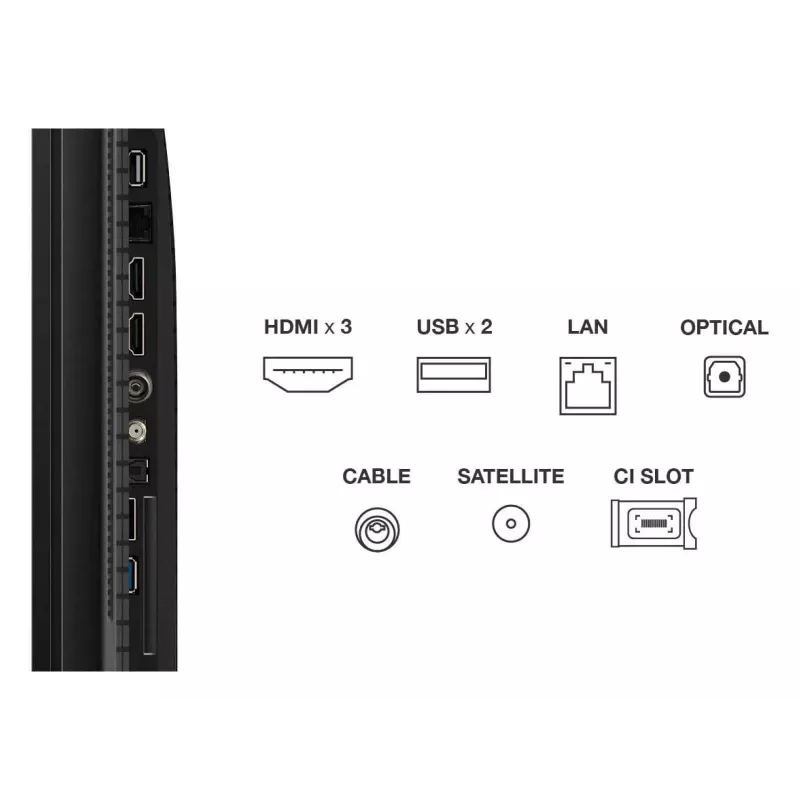 TCL T69C 43T69C Telewizor 109,2 cm (43 cale) 4K Ultra HD Smart TV Wi-Fi Czarny 350 cd/m²