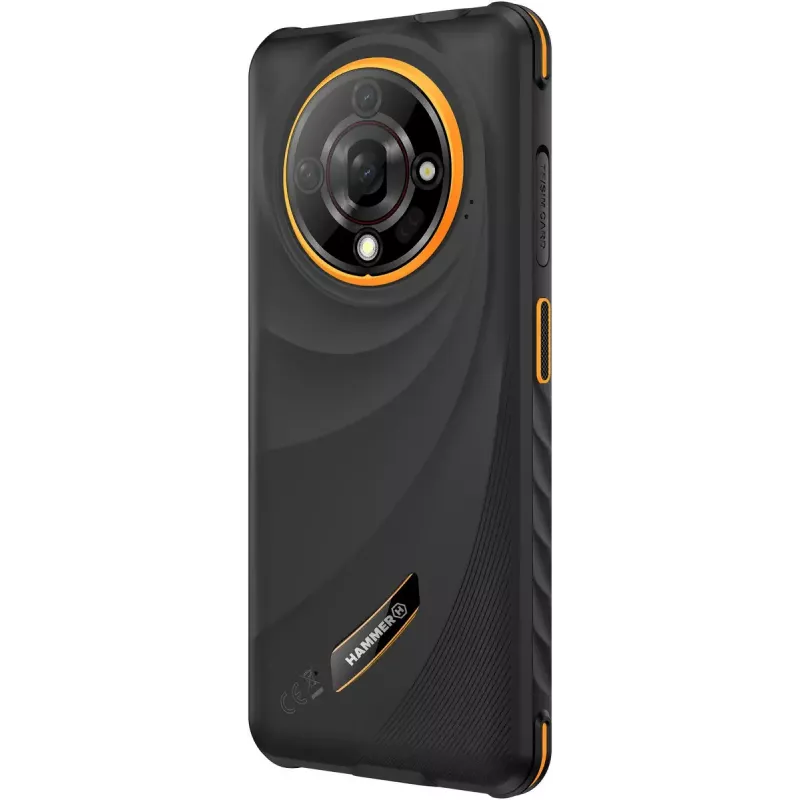 Smartphone Hammer Iron 6 — 6,56 cala IPS TFT, 128 GB, 6 GB RAM, Android 14, 4G, czarny