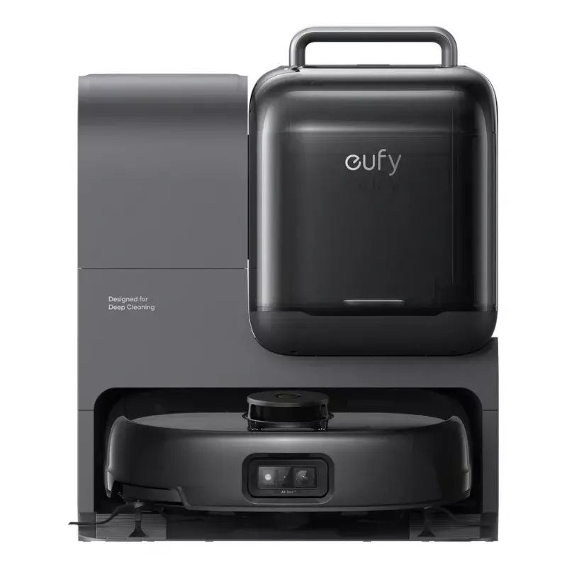 Robot odkurzacz i mop Eufy Omni E28 — 3 L kurz, 2,5 L woda, bateria 5200 mAh, czarny