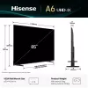 Hisense 85A6Q Telewizor 2,16 m (85 cali) 4K Ultra HD Smart TV Wi-Fi Czarny 400 cd/m²