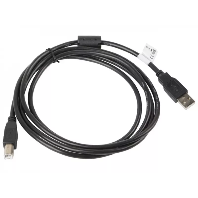 Kabel USB 2.0 LANBERG CA-USBA-11CC-0018-BK 1,8 m, USB A na USB B, czarny, 480 Mbps