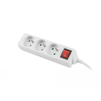 Przedłużacz sieciowy Lanberg PS1-03E-0150-W 1,5 m 3 gniazda AC wewnętrzny biały