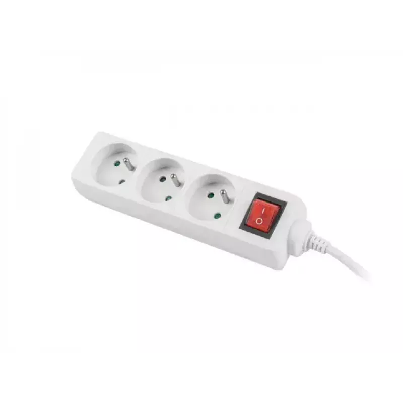 Przedłużacz sieciowy Lanberg PS1-03E-0150-W 1,5 m 3 gniazda AC wewnętrzny biały