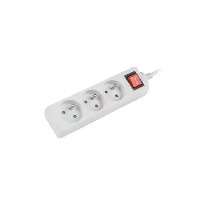 Przedłużacz sieciowy Lanberg PS1-03E-0150-W 1,5 m 3 gniazda AC wewnętrzny biały