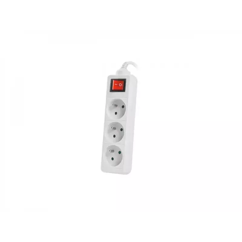 Przedłużacz sieciowy Lanberg PS1-03E-0150-W 1,5 m 3 gniazda AC wewnętrzny biały