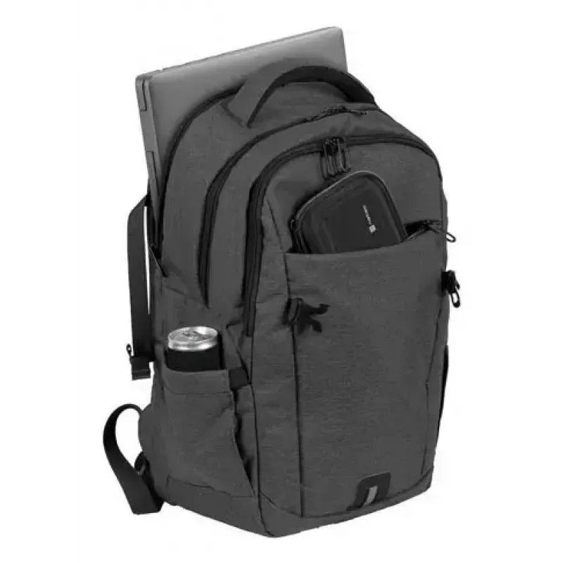 Plecak miejski NATEC NTO-2226 — poliester, 160×325×465 mm, czarny/szary