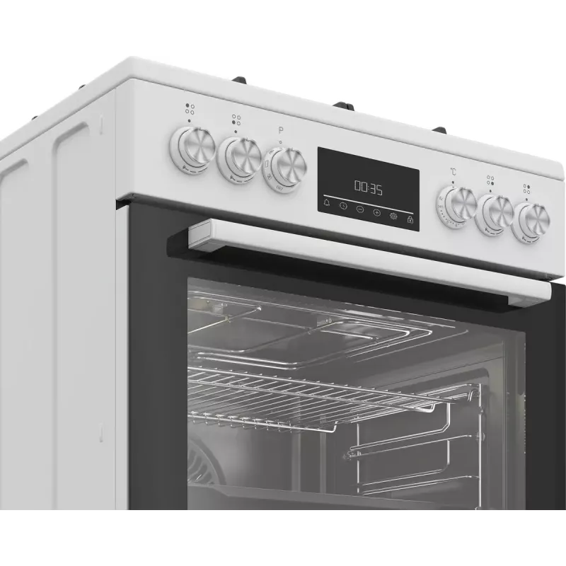 Wolnostojąca kuchenka Beko FBM62330GWDTN Elektryczna Gazowa Czarny Biały 72L A