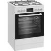 Wolnostojąca kuchenka Beko FBM62330GWDTN Elektryczna Gazowa Czarny Biały 72L A