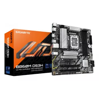 Płyta główna GIGABYTE B860M DS3H - procesory Intel Core Ultra, 5+1+2+1 faz VRM, do 9066MHz DDR5, 1xPCIe 5.0 + 1xPCIe 4.0 M.2, 2.5GbE LAN, USB 3.2 Gen 2
