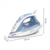 Żelazko Tefal Virtuo 30 FV2C41E0 Żelazko parowo-suche Stopa ceramiczna 2000 W Niebieski, Biały