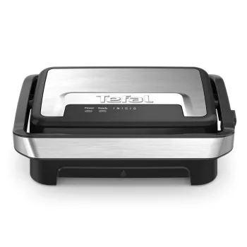 Grill kontaktowy Tefal Inicio Compact GC270D10 — prostokątny 1000W, ruszt, czarny/stal nierdzewna